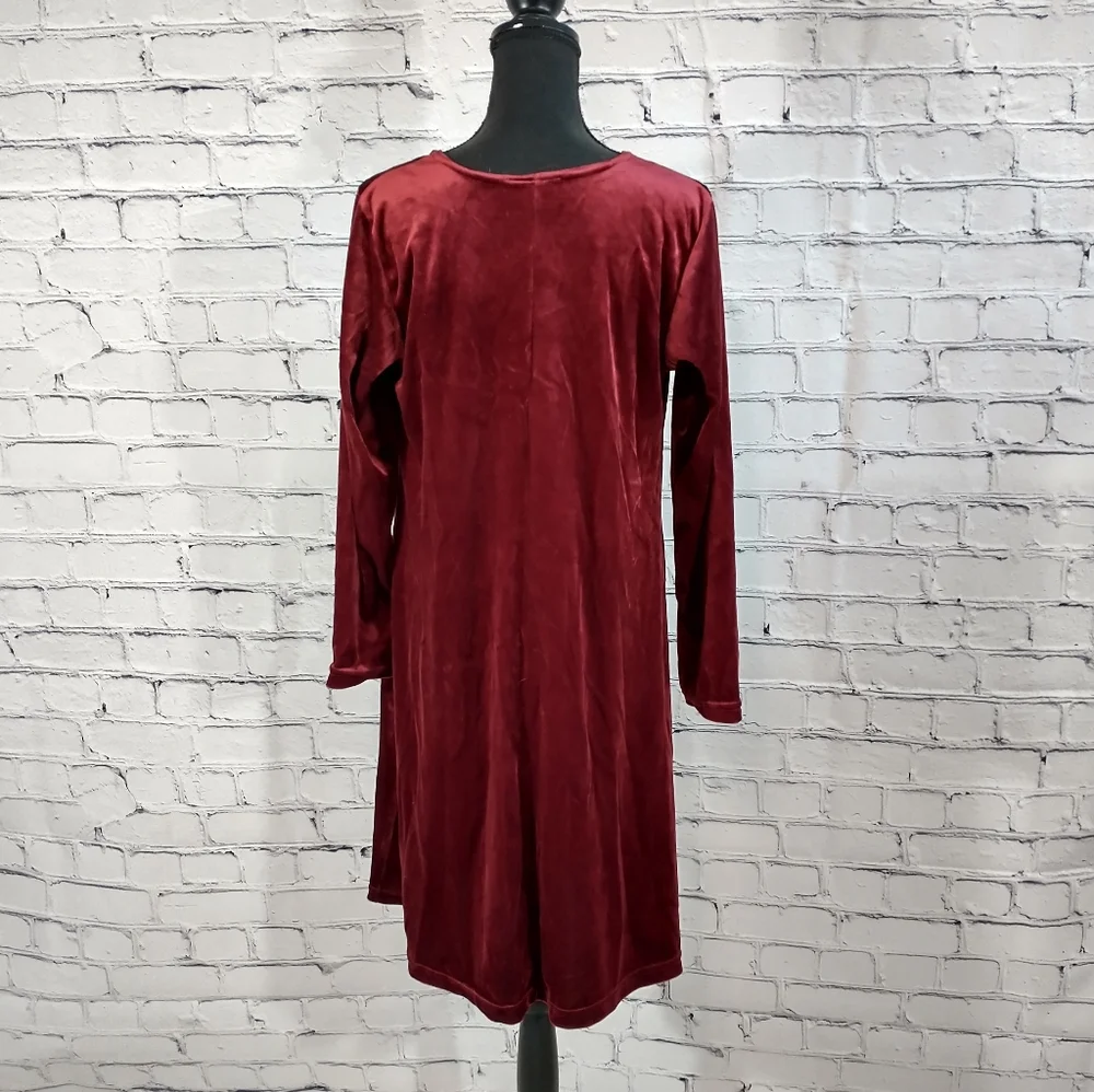 Kathy Ireland Red Velvet dress - Picture 4 of 5